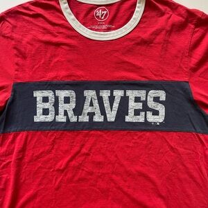 '47 Men’s L Atlanta Braves Double Headed Closer Parker T-Shirt